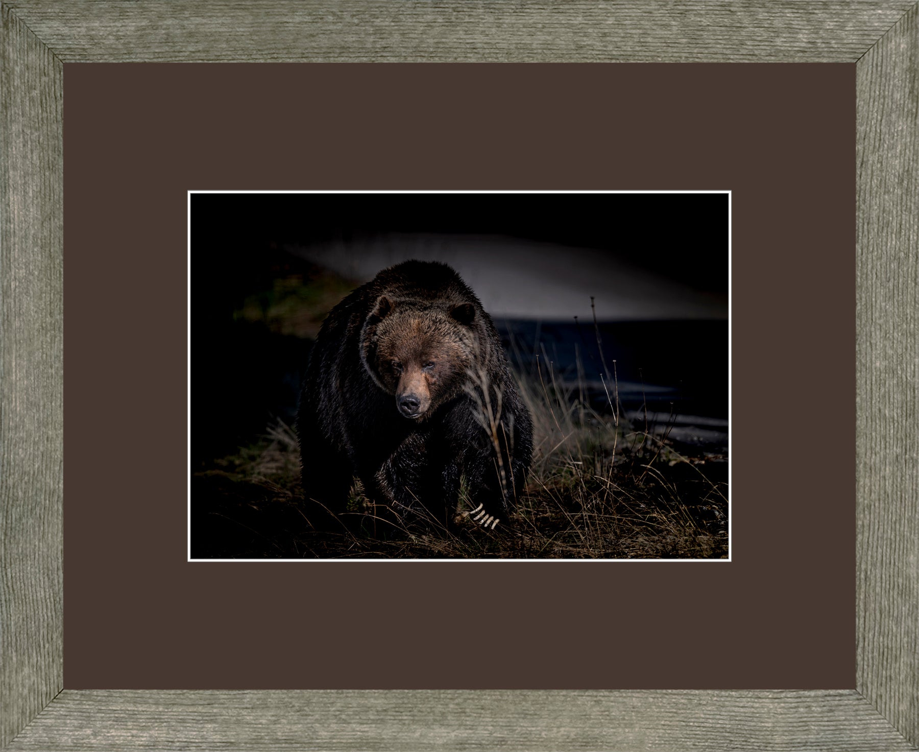 Canadian Wood Frame Grey/Brown Mat