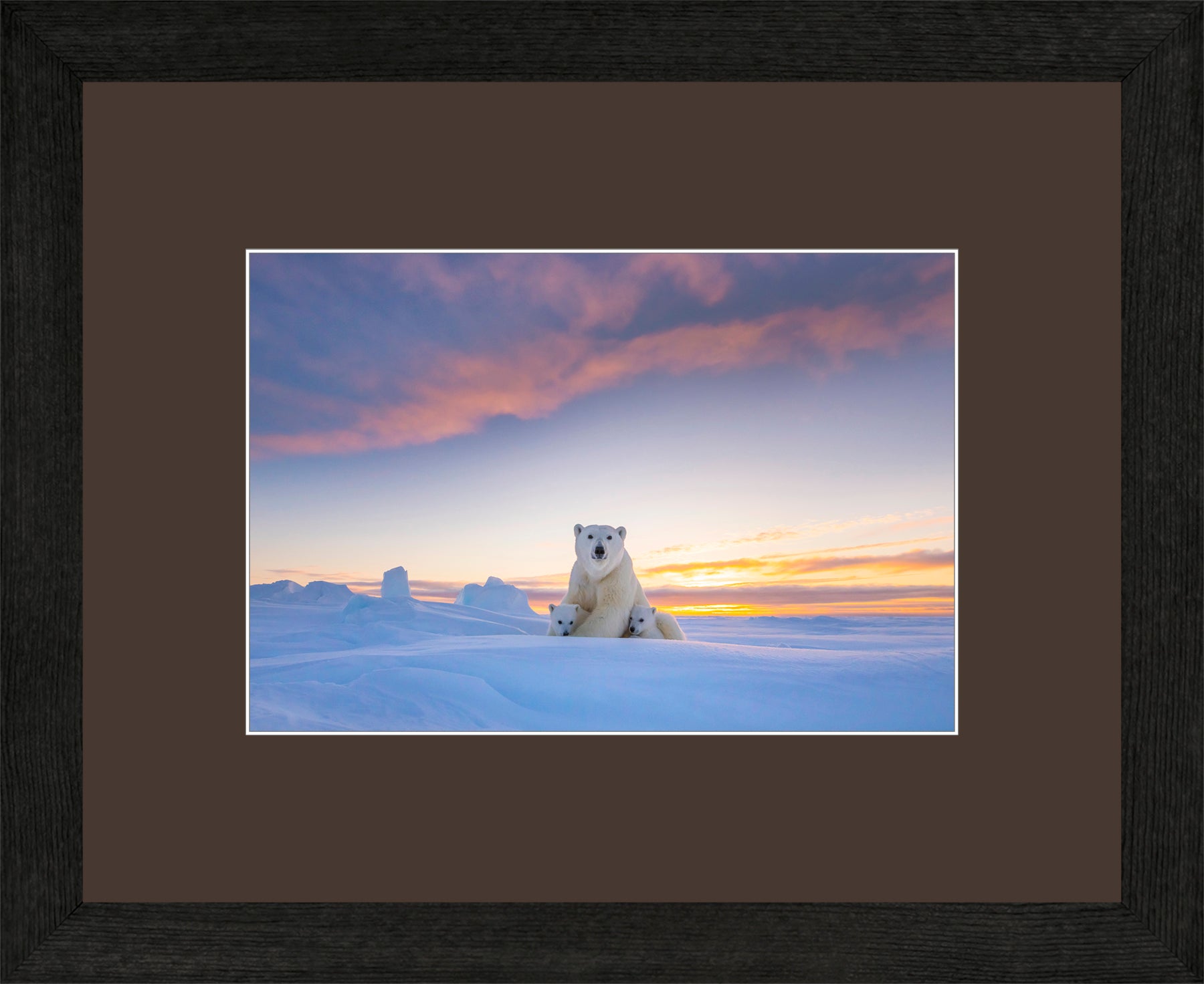 Canadian Wood Frame Black/Brown Mat