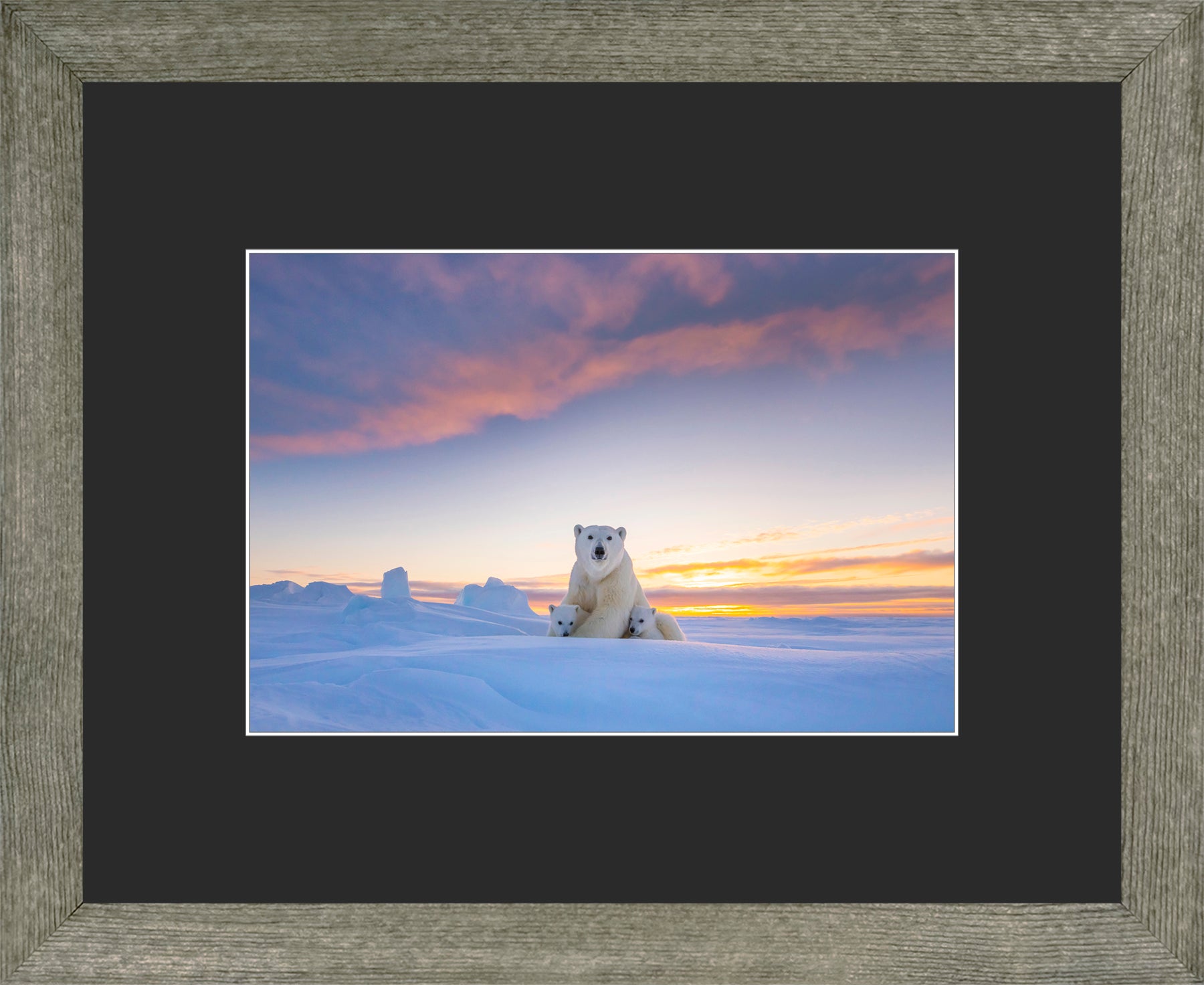 Canadian Wood Frame Grey/Black Mat
