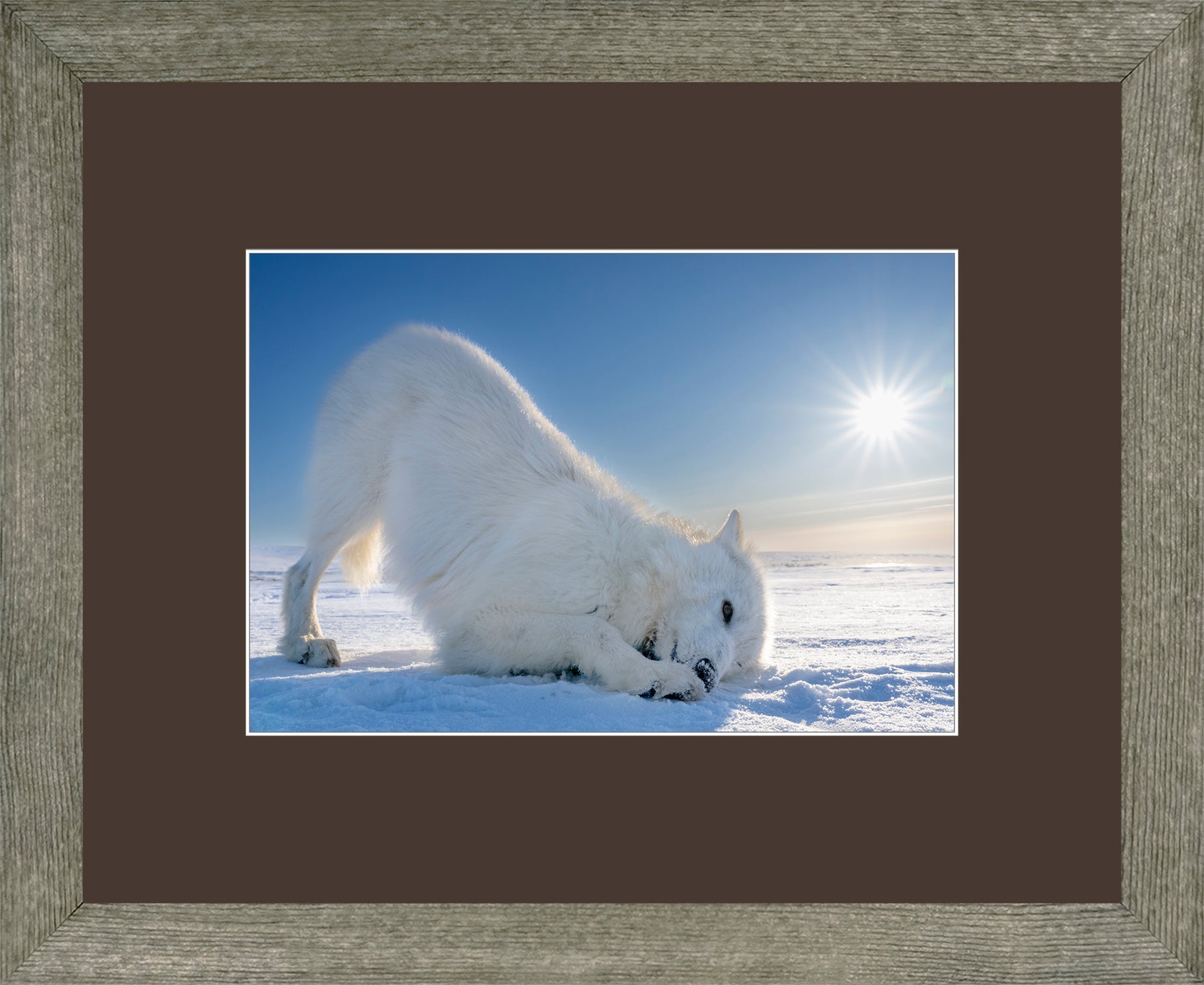 Canadian Wood Frame Grey/Brown Mat